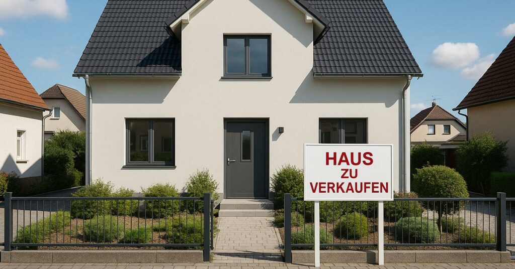 haus mit Schild