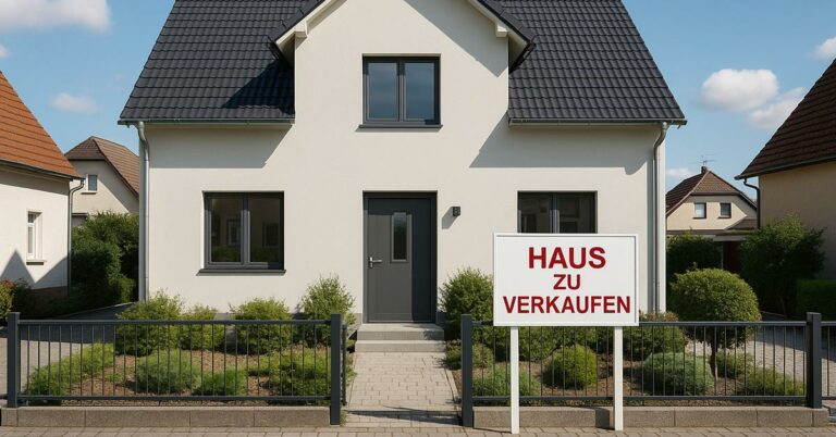 haus mit Schild