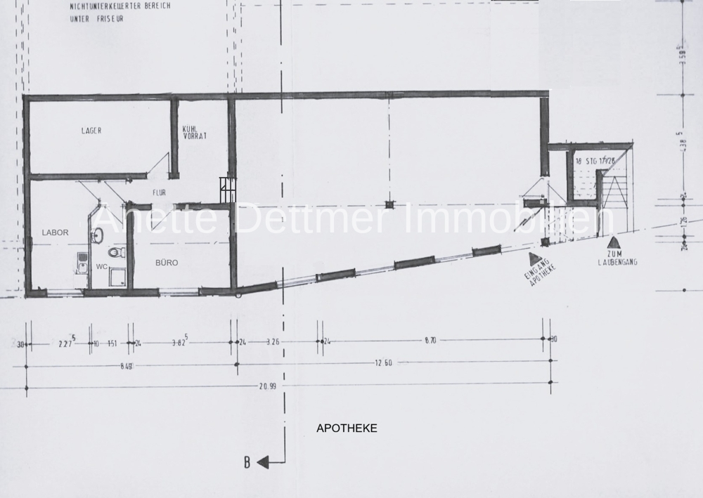 Grundriss Apotheke Untergeschoss