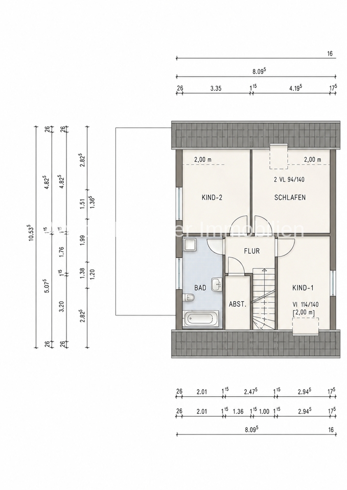 Dachgeschoss Grundriss